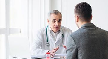 a man at the specialist appointment