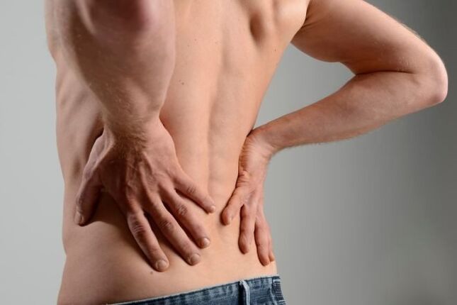 Back pain with prostatitis